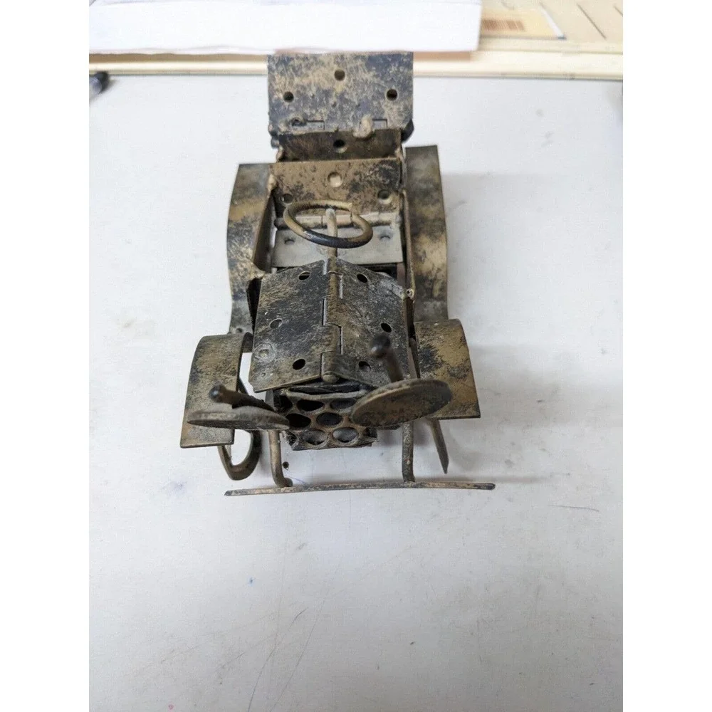 Folk Art Metal Scrap Antique Car Super‎ Cool